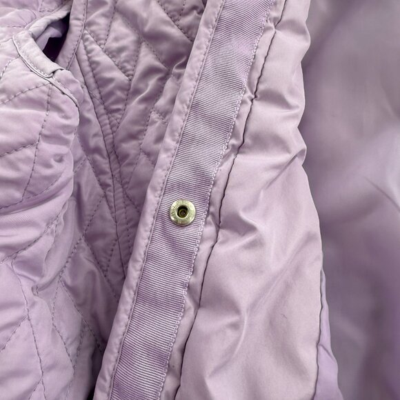 Croft & Barrow Quilted Puffer Jacket Vest Sleeveless Lavender Zip & Snaps Large - Picture 7 of 13